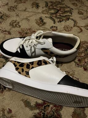 Cole Haan women’s , Black & Gold Leather Sneakers